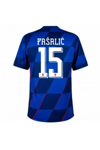 Kroatië Mario Pasalic #15 Voetbaltruitje Uit tenue EK 2024 Korte Mouw